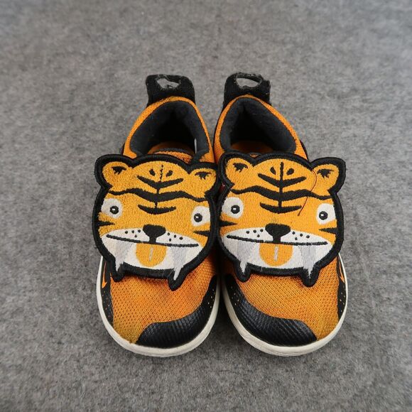 Nike Shoes Kids 7 Sneakers KD 11 Little Big Cats Slip On Toddler Orange Black - Picture 13 of 13
